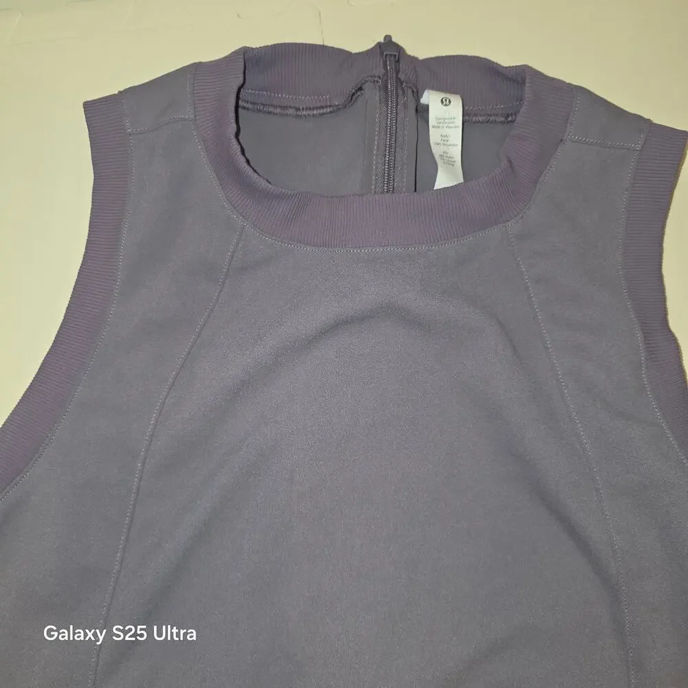 Lululemon Drop Waist Midi Dress Lavender Sz‎ 4 Pocketed Athleisure Activewear